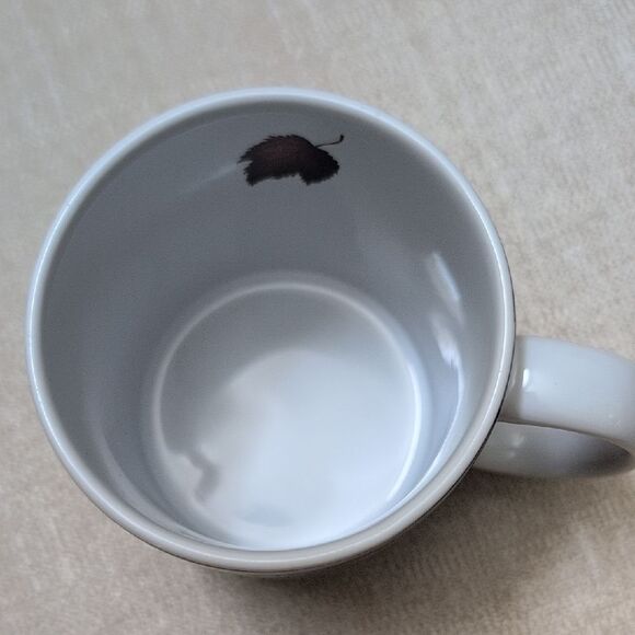 Vintage Catching Leaves Coffee Cat Mug By Lang & Wise Artwork by Lowell Herrero - Picture 3 of 7